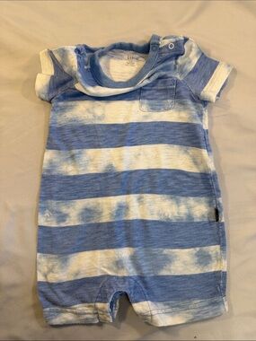 GAP Blue and White Striped Baby Romper